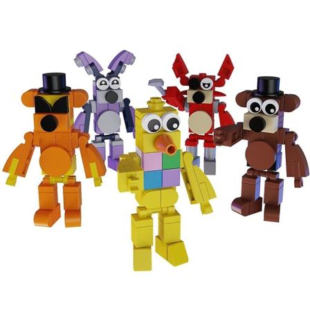 5 stk./sæt Fnaf Five Nights At Freddy's Byggeklodselegetøj Bonnie Foxy Actionfigurer Spillelegetøj Samlinger Model Fødselsdag Børnegaver