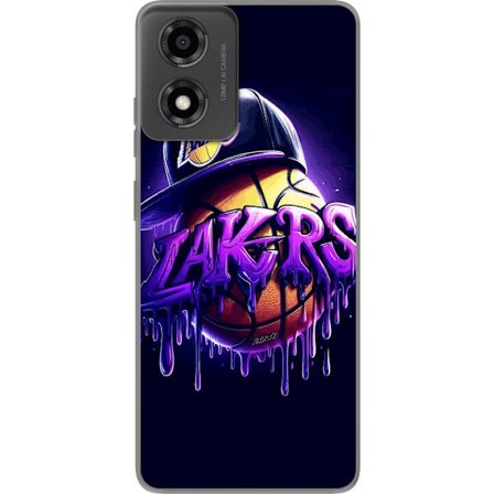 Kompatibelt Mobilskal till Motorola Motorola Moto E14 Lakers Basket NBA Basketball USA