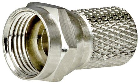 Televes 417001 F-kontakt för RG-6T, twist-on, 100-pack, Antennmateriel