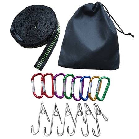 Multifunctional Outdoor Camping Tent Rope Lanyard Lamp Hanging Tool Mountaineering Clothesline Belt Hanging Ring Camping Accessories (Green)