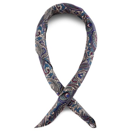 Dark Blue & Dark Green PAISLEY Pattern Silk Neckerchief for Men - Neckerchiefs