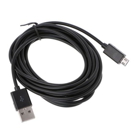 283cm/9.28ft Micro USB strømledning for PS4-kontroller, ladekabel, Micro USB ladekabel, svart