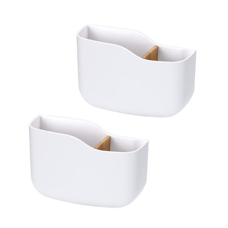 Fjernkontrollholder med selvklebende feste, 2-pakning, hvit