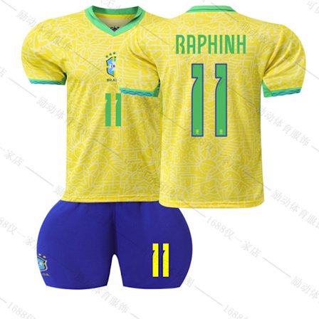 2425 Brasilien Hemmafotbollströja Copa América Landslagströja Nummer 10 Rodrygo 7 Vinicius Neymar