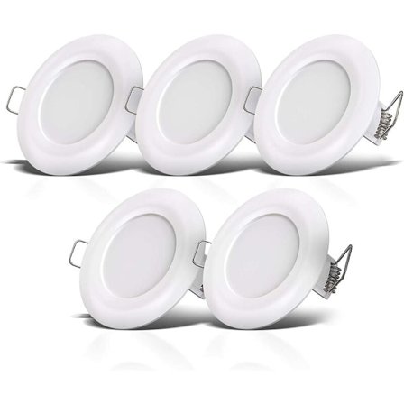 Set med 5 Extra Flat Led Infällda Spotlights 9W Neutral Vit 4000K Infälld Spotlight 220V Inomhus 600LM Ekvivalent 9W Re