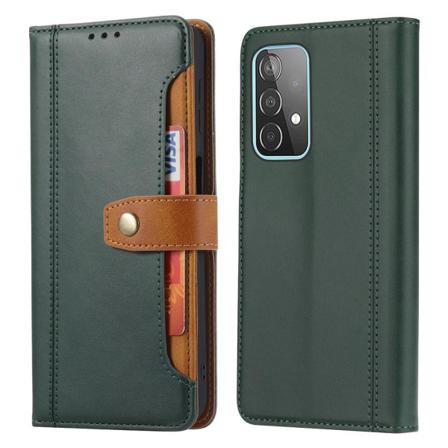 Samsung Galaxy A52 / A52s - Läder Fodral - Grön Green Grön