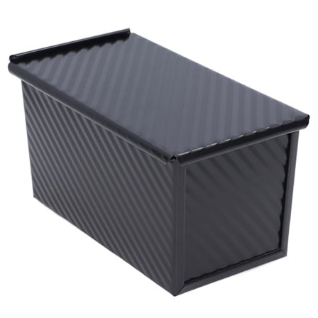 Bakform i kolstål Förhindra Stick Enkel urformning Rostat brödform med lock för bakning Svart