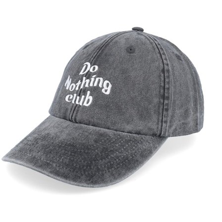 Iconic - Schwarz Unconstructed Cap - Do Nothing Club Washed Black Dad Cap @ Hatstore