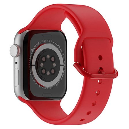 Yksinkertainen silikoninen kellohihna Apple Watch Series 8 (45mm) - Punainen