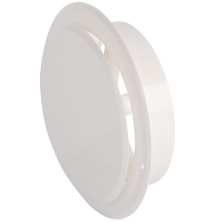 Flexit TVR Tallerkenventil hvit, abs 125 mm, Ventilasjon