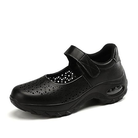 Comfort Working Sneaker Shoes Justerbara Andningsbara kilar Slip-on Walking Sneaker Fitness Casual Skor Mary Jane Sneaker