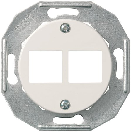 Schneider Electric Actassi Centrumplatta vit, utan ram 2x8 poler, Strömbrytare & vägguttag