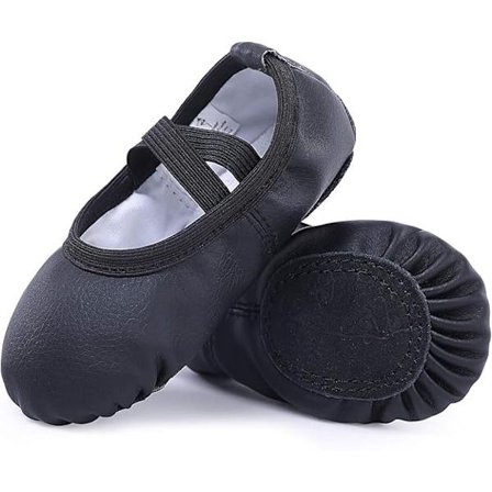 Ballettsko i skinn, ballettslippers, dansesko og sportssko med delt skinnsåle, egnet for barn og kvinner.