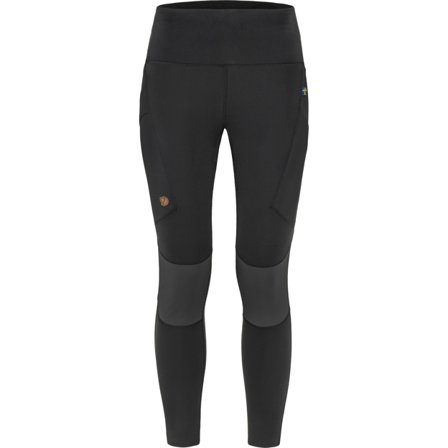 Fjällräven Women's Abisko Trekking Tights Pro in Black/Iron Grey | Size: 2XL, Recycled Polyester