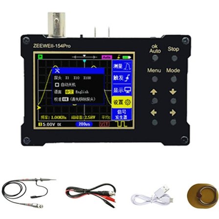 320240 Resoluutio 2,4 tuuman TFT-värinäyttö Digitaalinen Oskilloskooppi 40MSa/s Näytteenottotaajuus Tukee Signaaligeneraattoria (18M Kaistanleveys)