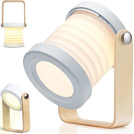 IC Fällbar bordslampa, 4000 mAh Baby nattlampa Bärbar bordslampa vid sängkanten Touch Control sovrumslampor, 3 lägen LED