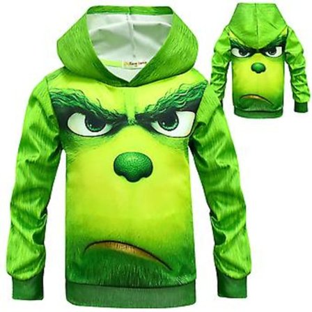 Nyhet The Grinch Barn Gutter Hettegensere Jul Jul Hettegenser Pullover Topper (11-12 år)