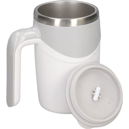 Självrörande mugg kaffekopp, 380 ml kapacitet elektrisk multifunktion 304 rostfritt stål magnetisk