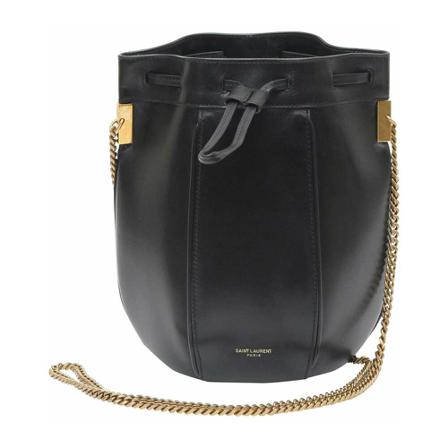 Saint Laurent Vintage, Pre-owned Bucket Bags Zwart, Dames, Maat:ONE Size,leer