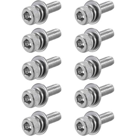 50st Head Cap Skruvar Bultar Kit Fästelement Skruvar Kit Allen