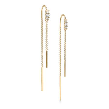 Julie Sandlau, Dainty Earrings (Single) Geel, Dames, Maat:ONE Size