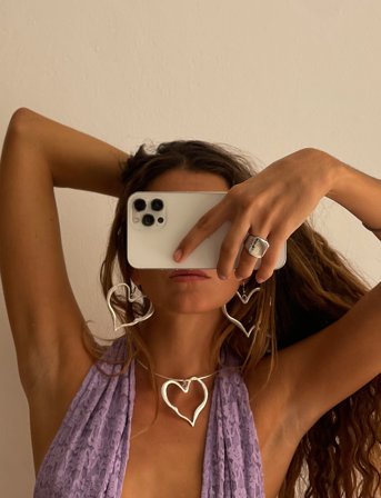 Susmie's Melted Heart Silver - Silver - ONE SIZE