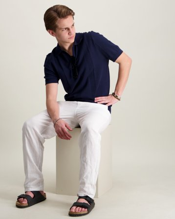 Grunt GRRanne SS Knit Blå Piké Kille - Kids Brand Store