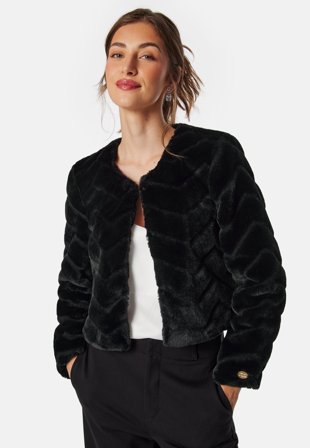 Chiara Forthi - Short Party Faux Fur Jacket - 36