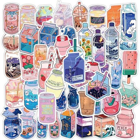 50 st Cartoon Stickers Vattentäta Stickers Kawaii Scrapbook S