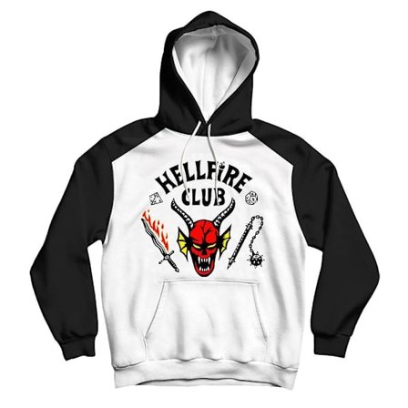 Vuxna Barn Stranger Things Säsong 4 Hellfire Club 3/4 Ärm T-shirt Sweatshirt Hoodie Vuxen L
