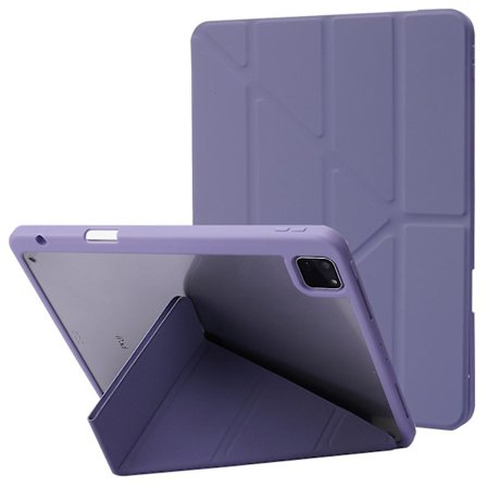 Kompatibelt iPad Pro 13 (2024) Fodral Origami Ställ Läder Tablet Skydd med Auto Wake/Sleep - Lila Multicolor