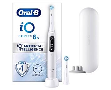 Oral-B iO6 Series M6 - White Eltandborste iO6 med trycksensor & 5 borstlägen Oral care Eltandborste & Borsthuvud - Eltandborste & Borsthuvud