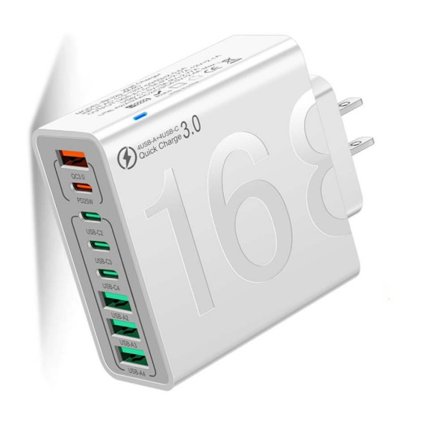 150W moniporttinen USB-lataussovitin, pikalataus seinäsovitin Type C USB