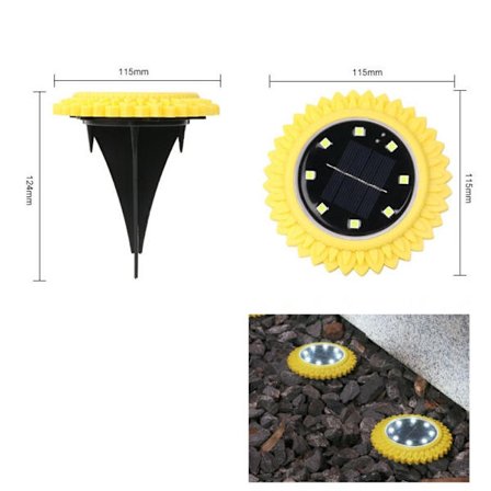8LED aurinkolamppu Nurmikon valaisimet KELTAINEN VALKOINEN VALO VALKOINEN VALO