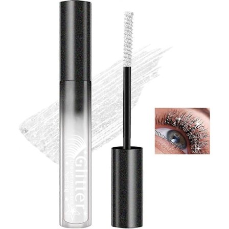 Glitter Mascara, Farverig Vandfast Mascara, Multi-brug Sparkle Diamant Shimmer Mascara, Voluminøs Forlængende Vippe Mascara