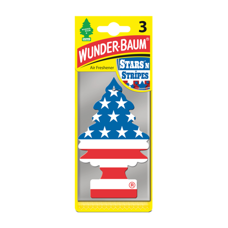 Deodorante Ambiente Wunder-Baum Stars ́n Stripes 3 Pezzi