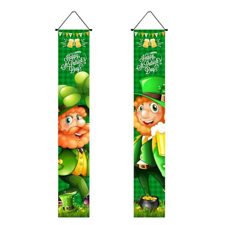 1 par St. 's Day dekorationer hänger skyltbanderoller för St. 's Day dekorationer