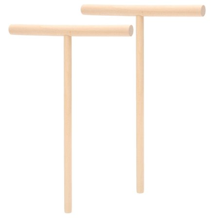 2 kpl T-muotoinen puinen pannukakkutaikinan levittäjä Crepe-levitin lasta keittiökäyttöön