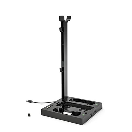 För -Xbox Series S 3-i-1 Laddningsbas Kylfläkt Headsethållare Fäste Gamepad Laddningsställ Laddningsstation