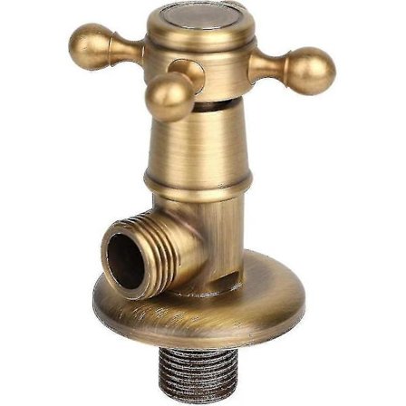 Triangulär ventil i mässing, G1/2 Kopparvinkelventil för badrum Universal avstängningsventil för varmt och kallt vatten Duschkomponenter 