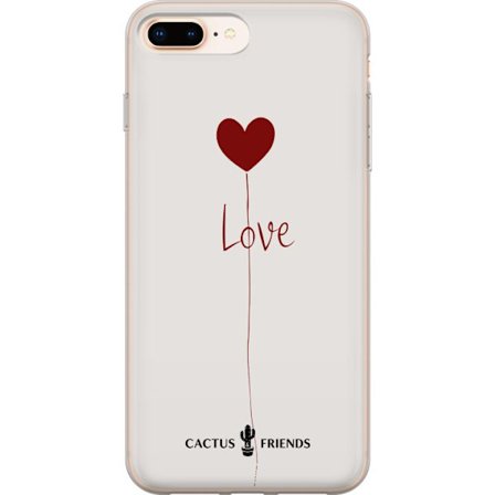 Yhteensopiva Puhelinkuori Apple Apple iPhone 7 Plus Cactus and Friends - Love Balloon Minimal