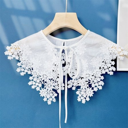 Dame Blondekrave Aftagelig Skjorte Kappe Falske Kraver