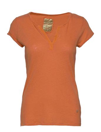 Troy Tee Ss T-shirt Top Orange MOS MOSH