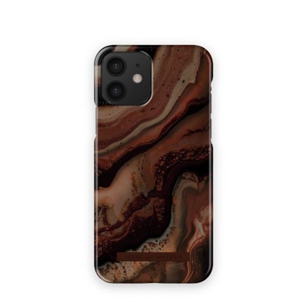 Printed Case iPhone 12 / 12 Pro Dark Amber Marble