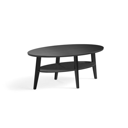 Kaffeetisch HOLLY, 1200 x 700 x 500 mm, Eiche/schwarz gebeizt