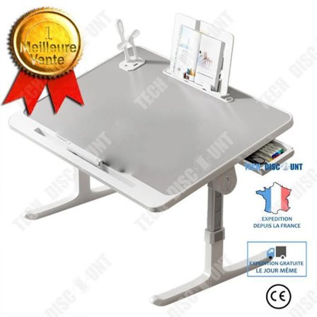 Sammenklappeligt skrivebord - TD - Multifunktionelt sengebord - Aluminium - 600x450mm - Grå