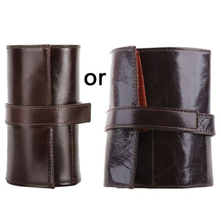 Ur-opbevaringsrulle til rejseetui, læderur-organisator, smykkeur, beskyttende holderboks med lukkerem, urpose-organisator