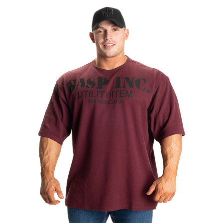 GASP Iron Thermal Tee, Maroon