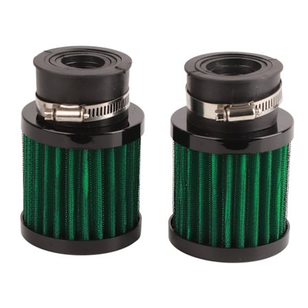 2 stk. Luftfilter 28‐48 mm Høj Filtreringseffektivitet Universal til 50cc 70cc 90cc 125cc Knallert Scooter ATV Dirt Bike Sort Grøn