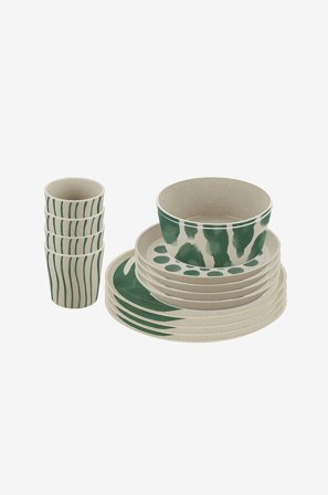 Koziol - Bordsartiklar Connect Monstera 16 delar - Beige - Barnserviser & tillbehör - Från Homeroom